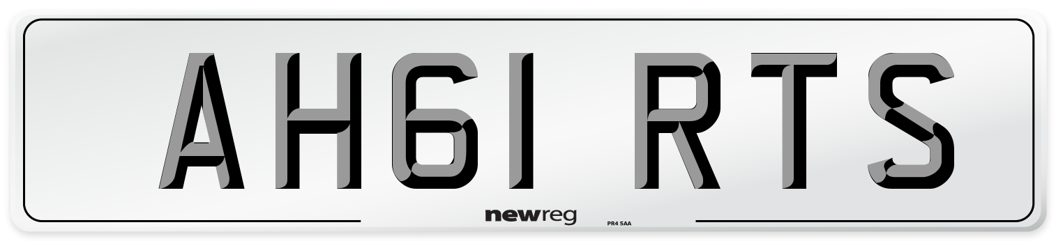 AH61 RTS Number Plate from New Reg